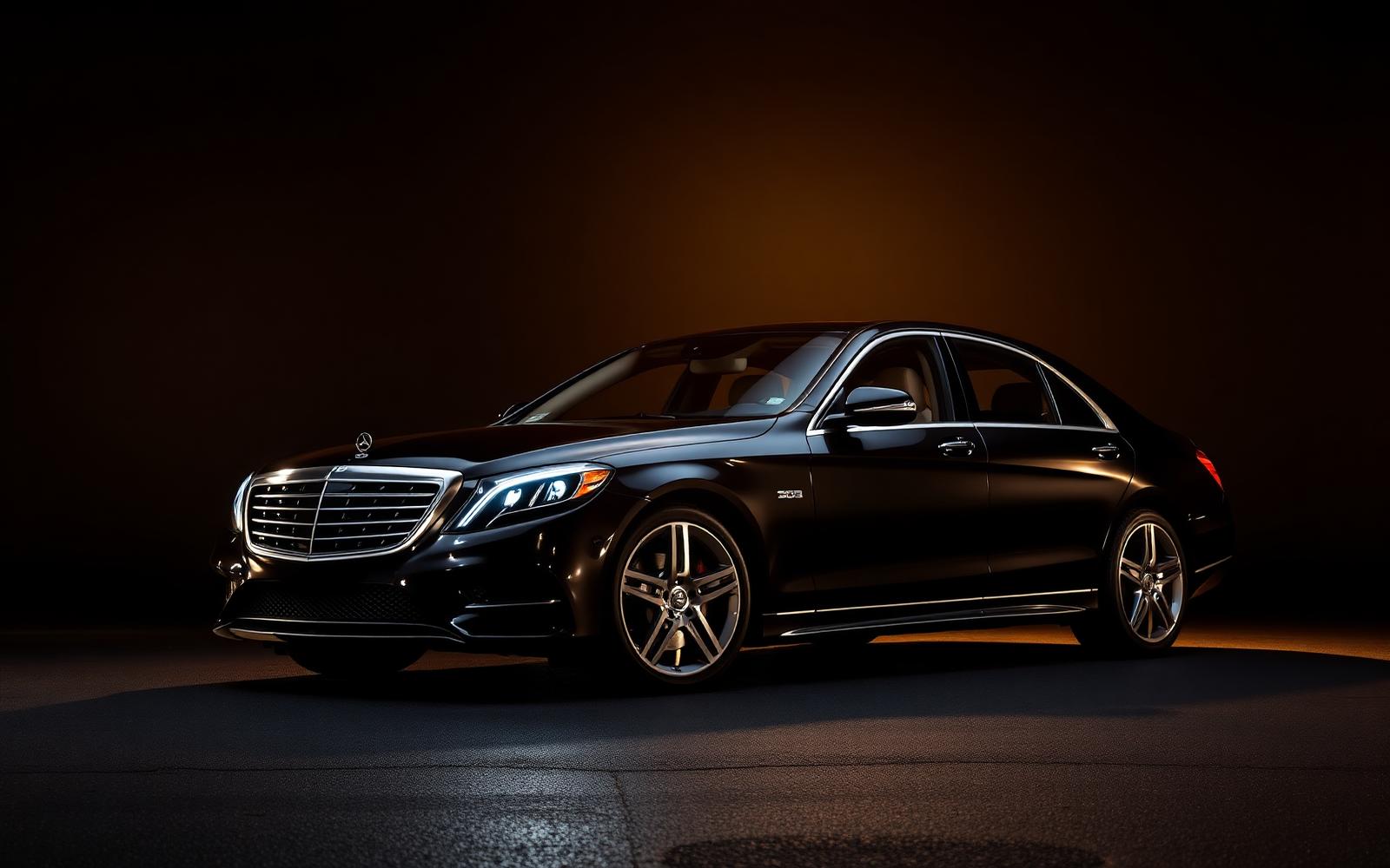 Black luxury Mercedes S-Class